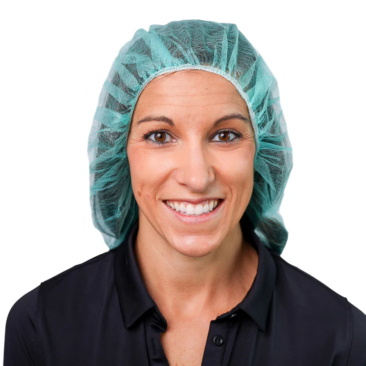 Disposable Bouffant Caps - Green - 24in - Q1000